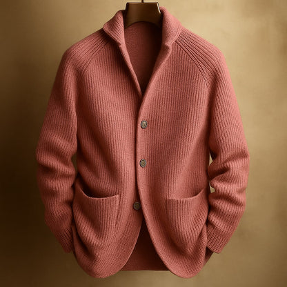 Classic knit ribbed cardigan for men | Mason -1