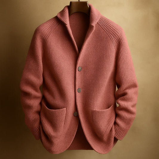 Classic knit ribbed cardigan for men | Mason -1