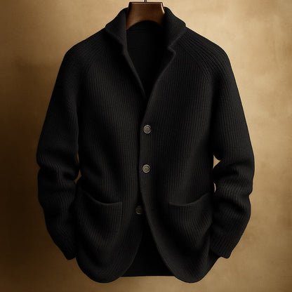 Classic knit ribbed cardigan for men | Mason -6