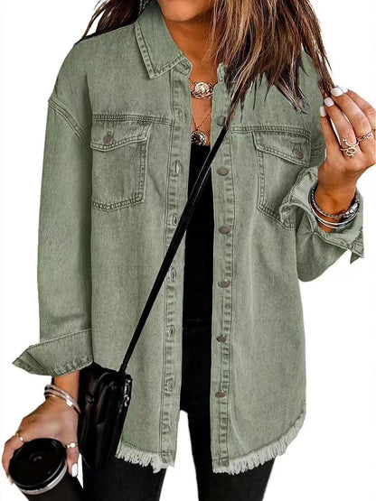 Classic everyday relaxed denim jacket for women | Katja -4