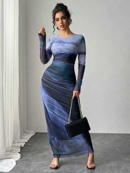 Flowy everyday relaxed maxi dress for women | Torina -7