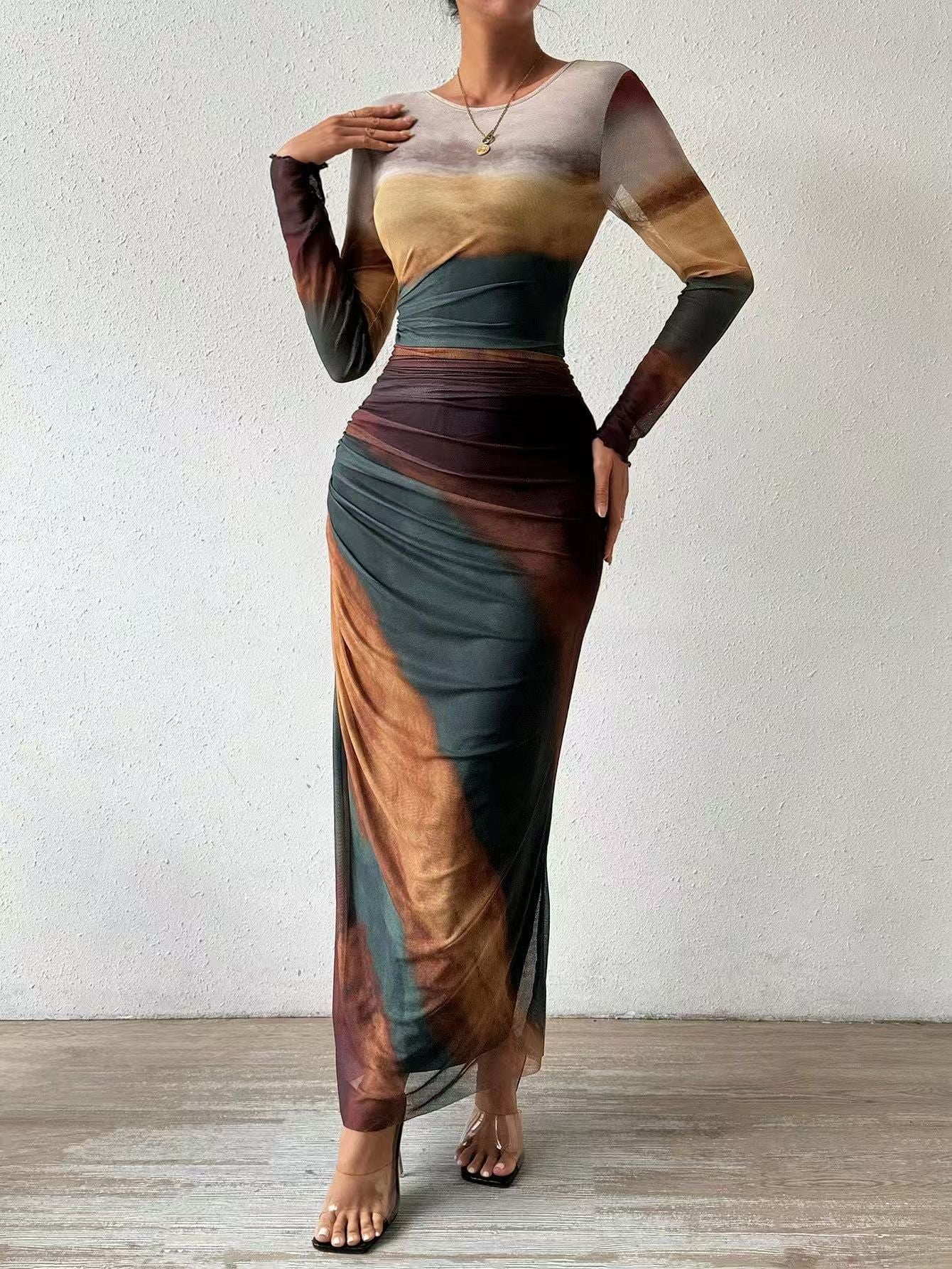 Flowy everyday relaxed maxi dress for women | Torina -8