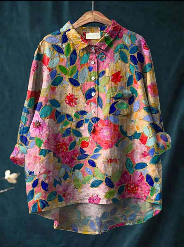 Elegant everyday relaxed blouse for women | Anita -3