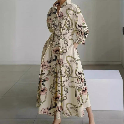 Classic elegant relaxed maxi dress for women | Sofer -2