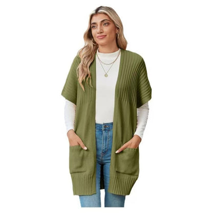 Relaxed knit ribbed cardigan for women | CASSAVA -4