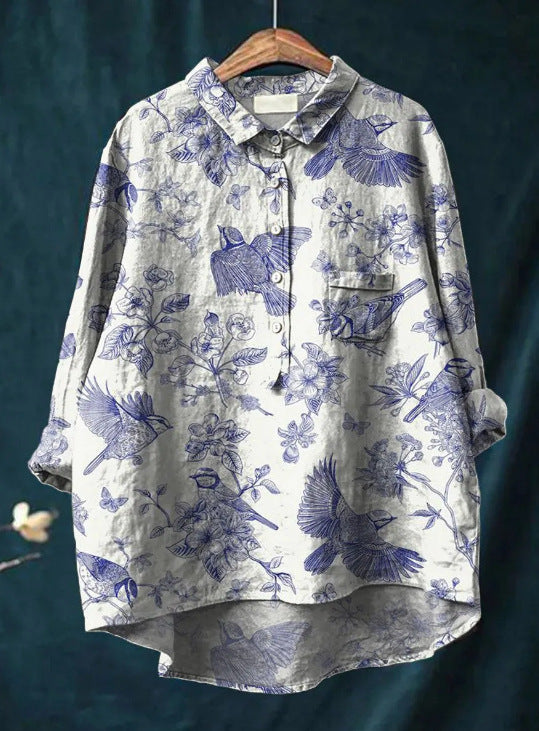Elegant everyday relaxed blouse for women | Anita -4