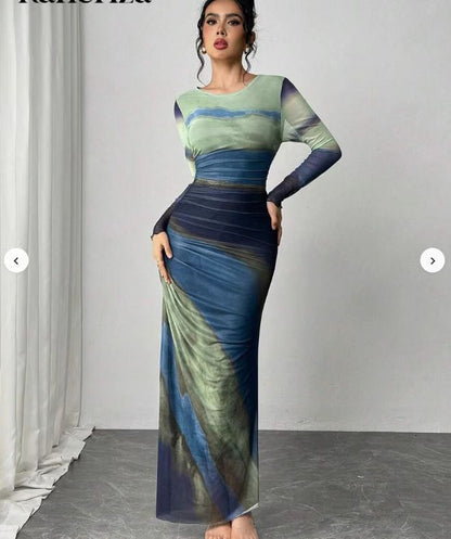 Flowy everyday relaxed maxi dress for women | Torina -9