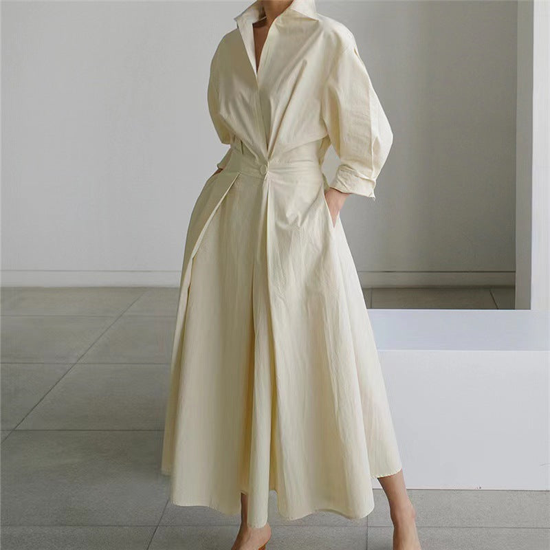 Classic elegant relaxed maxi dress for women | Sofer -15