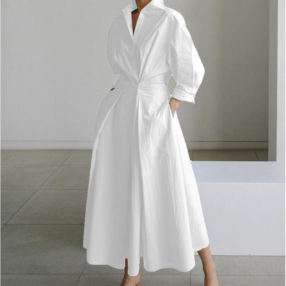 Classic elegant relaxed maxi dress for women | Sofer -14
