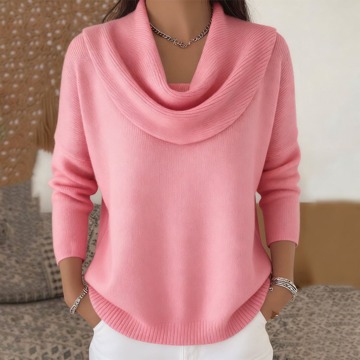 Classic soft relaxed jumper for women | Aveline -2