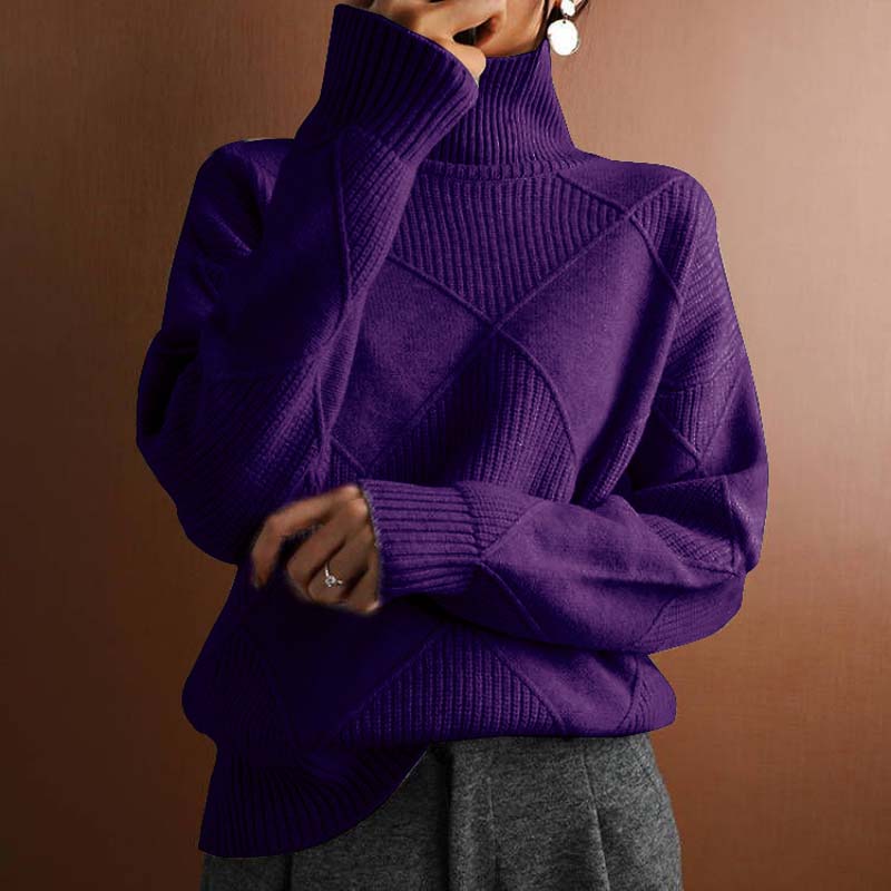 Classic soft ribbed jumper for women | Solenne -9