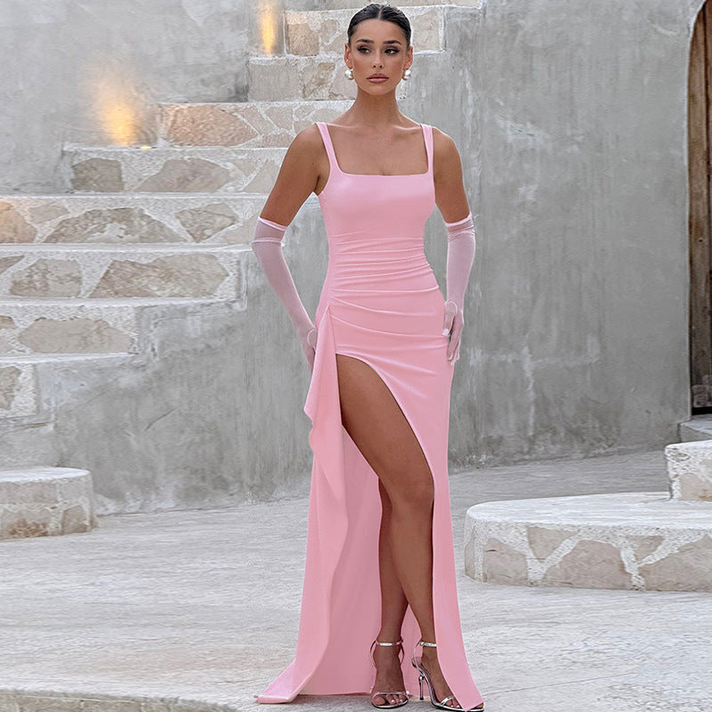 Classic elegant flowy maxi dress for women | Marilyn -16