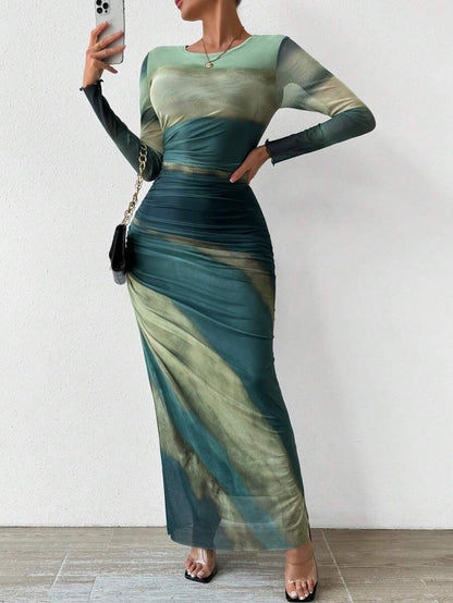 Flowy everyday relaxed maxi dress for women | Torina -1
