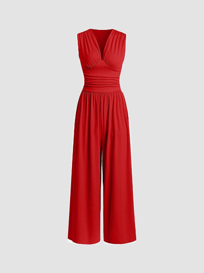Elegant flowy relaxed jumpsuit for women | Mutya -1