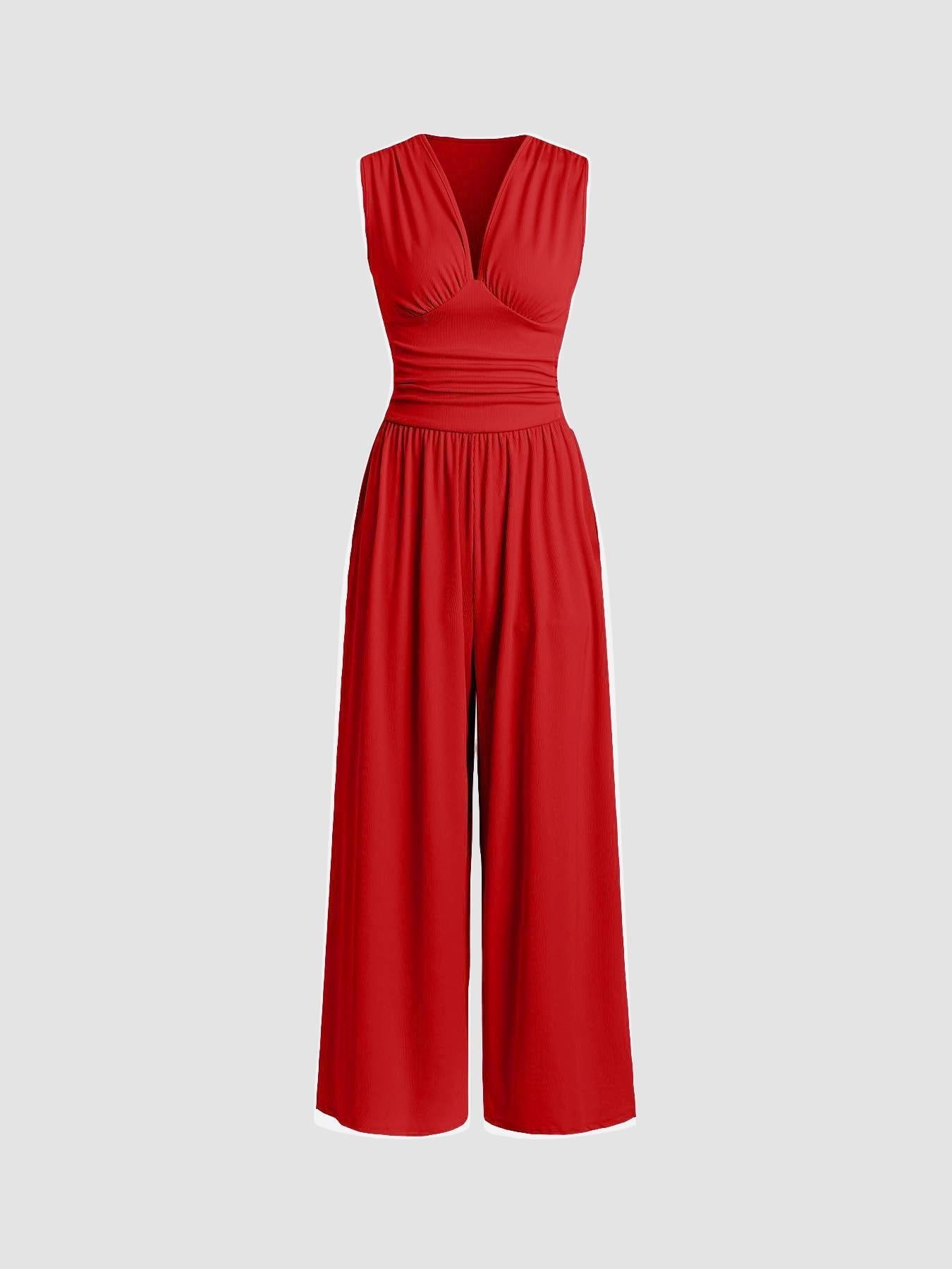 Classic feminine flowy jumpsuit for women | Charity -1