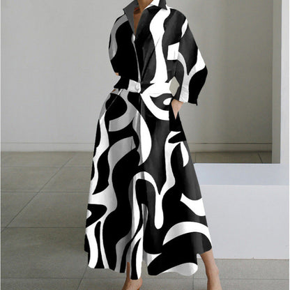 Classic elegant relaxed maxi dress for women | Sofer -10