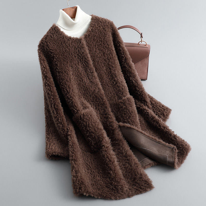 Classic elegant insulated coat for women | Amalia -7