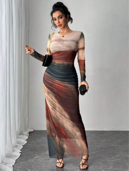 Flowy everyday relaxed maxi dress for women | Torina -11