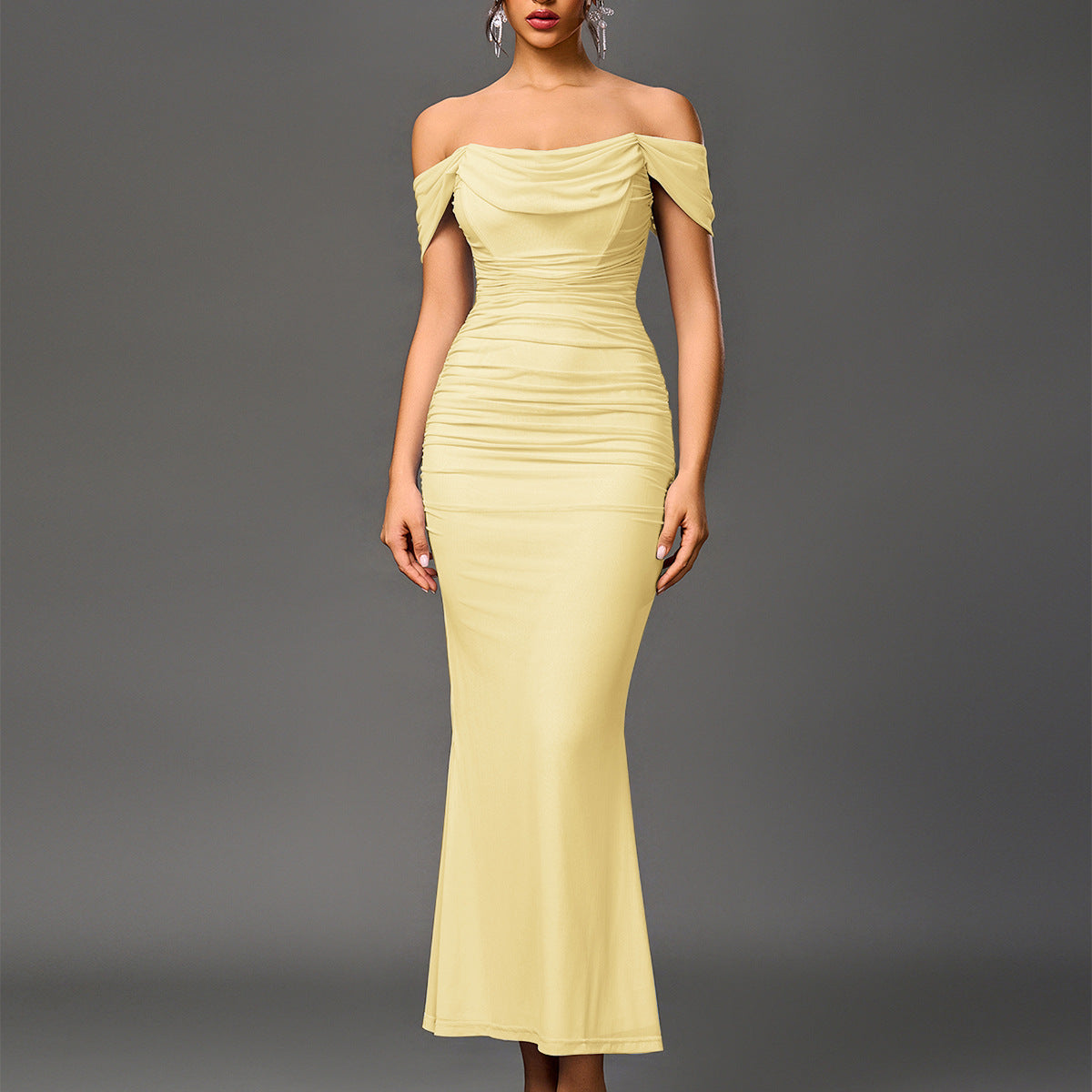 Classic elegant statement evening dress for women | Eunoia -16