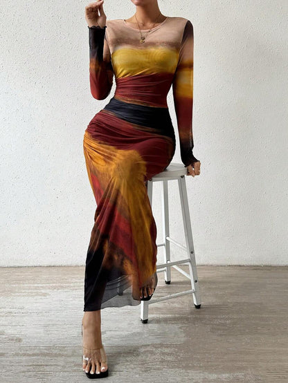 Flowy everyday relaxed maxi dress for women | Torina -4