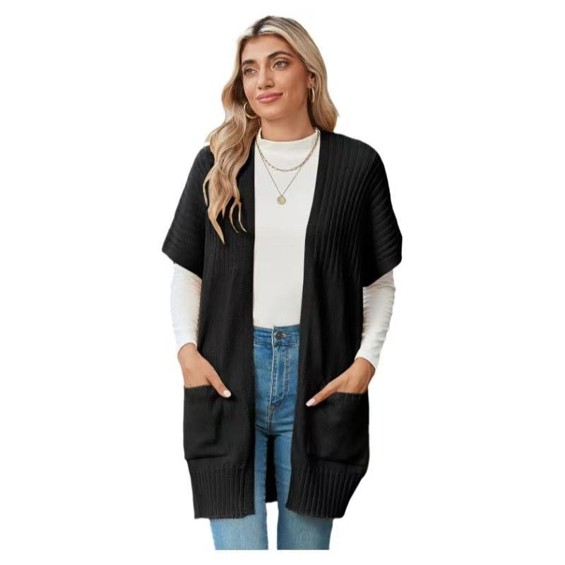 Relaxed knit ribbed cardigan for women | CASSAVA -1