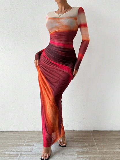 Flowy everyday relaxed maxi dress for women | Torina -3