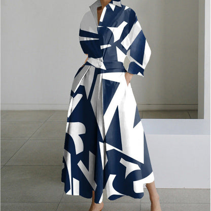 Classic elegant relaxed maxi dress for women | Sofer -7