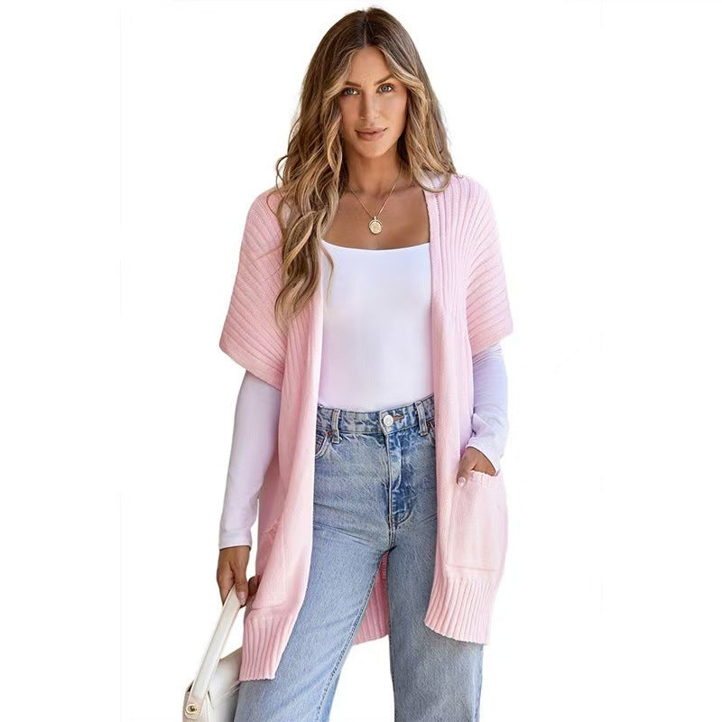 Relaxed knit ribbed cardigan for women | CASSAVA -2