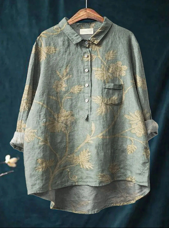 Elegant everyday relaxed blouse for women | Anita -9
