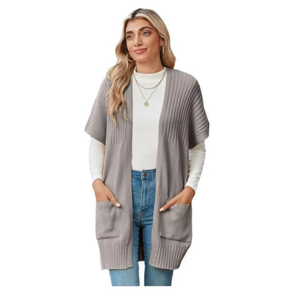 Relaxed knit ribbed cardigan for women | CASSAVA -6
