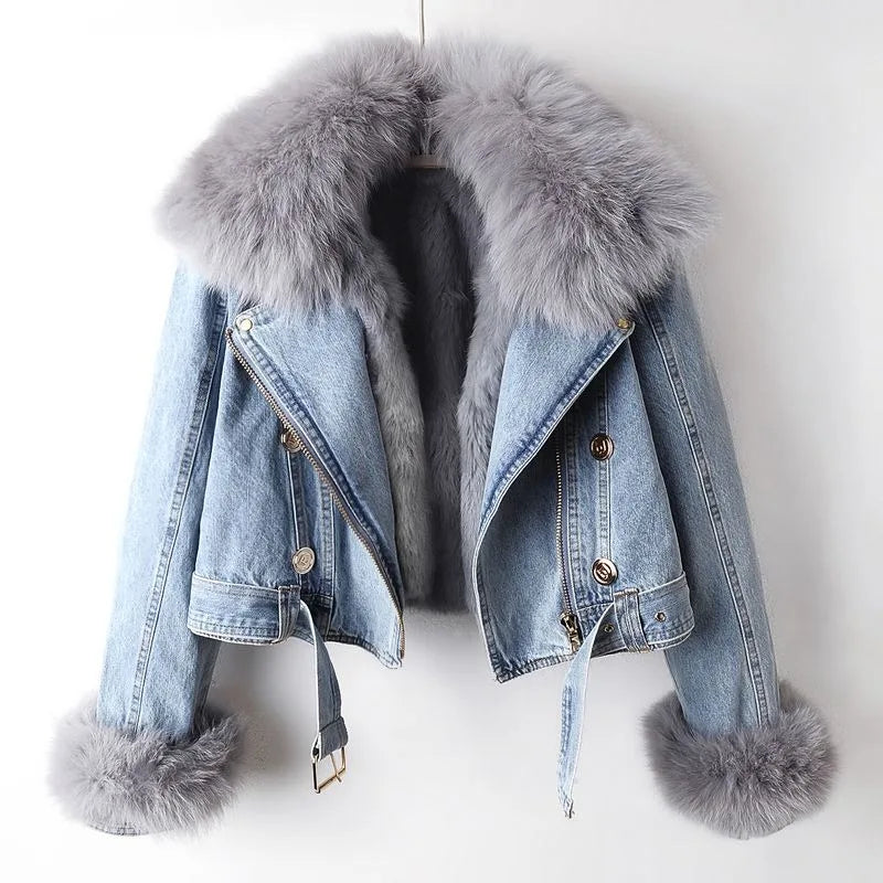 Cosy warm relaxed faux fur jacket for women | Phylicia -2