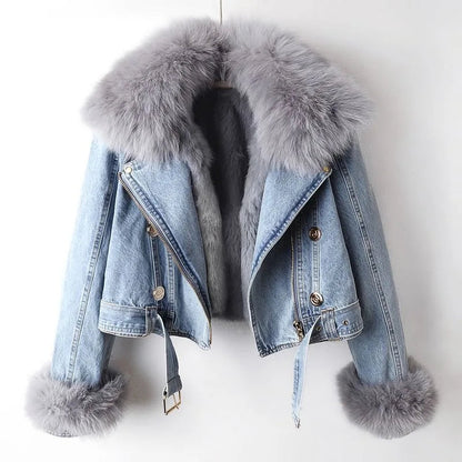 Cosy warm relaxed faux fur jacket for women | Phylicia -2