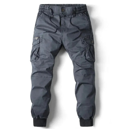 Classic utility relaxed cargo trousers for men -5