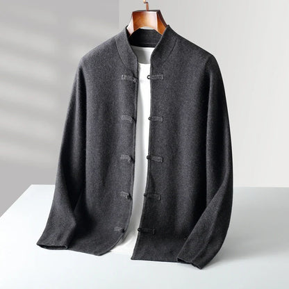 Relaxed longline knit cardigan for men | Rivor -10