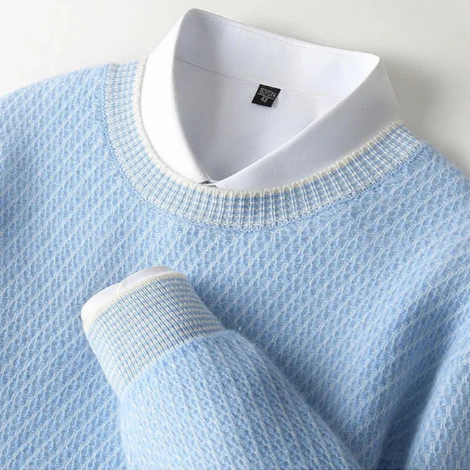 Classic knit ribbed jumper for men | Theo -1