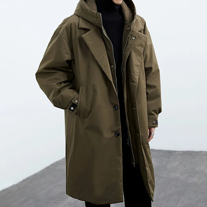 Classic refined longline overcoat for men | Kensington -9