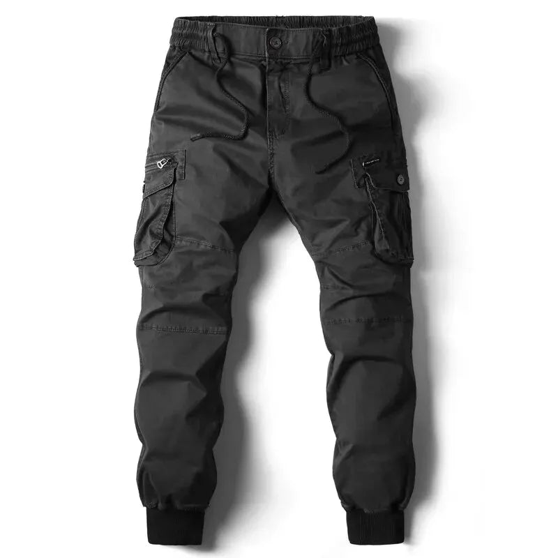 Classic utility relaxed cargo trousers for men -3