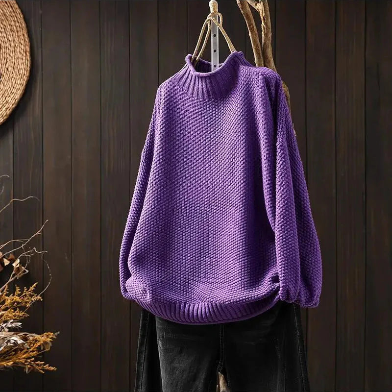 Classic relaxed knit jumper for women | Amara -1