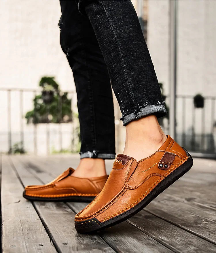 Classic elegant slip-on loafers for men | Milan -3