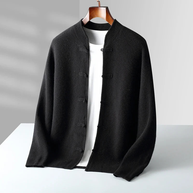 Relaxed longline knit cardigan for men | Rivor -9