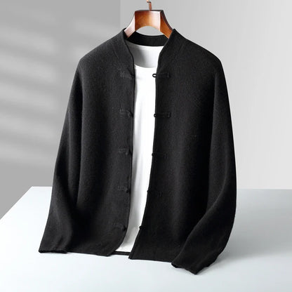 Relaxed longline knit cardigan for men | Rivor -9