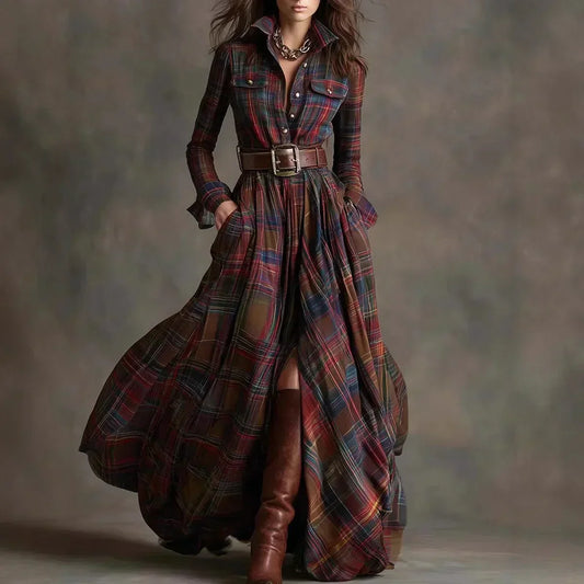 Flowy everyday relaxed maxi dress for women | Althea -1