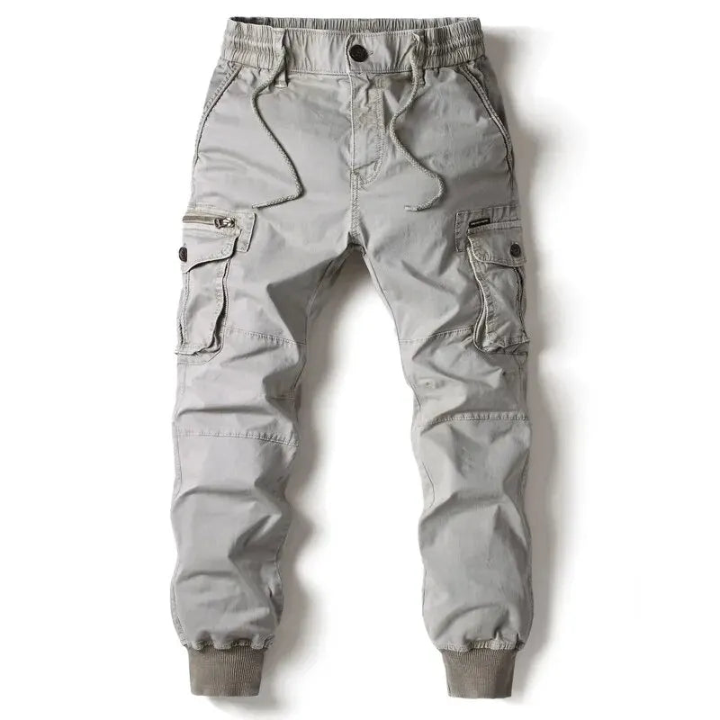 Classic utility relaxed cargo trousers for men -2