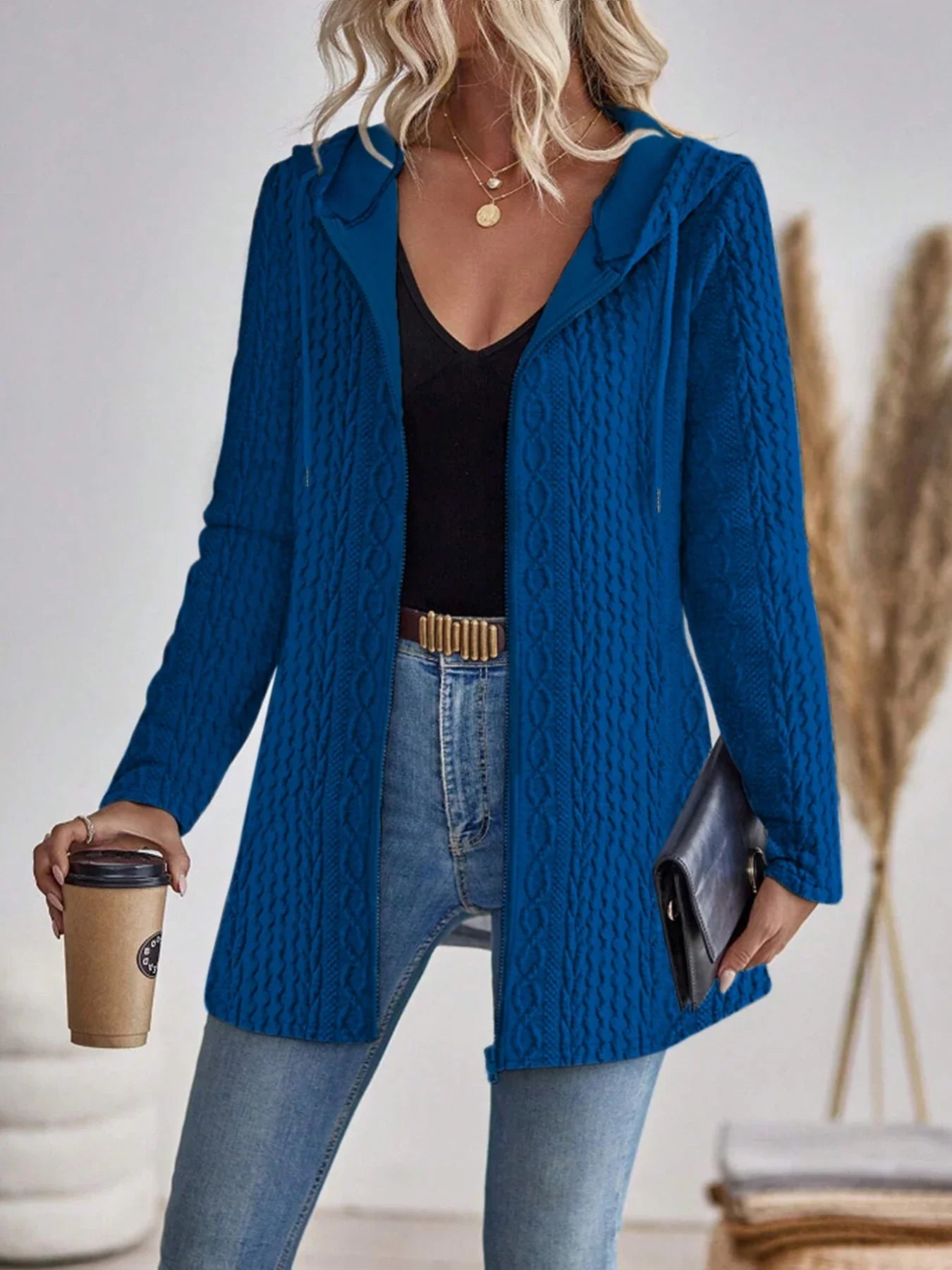 Classic relaxed knit cardigan for women | Sheila -6