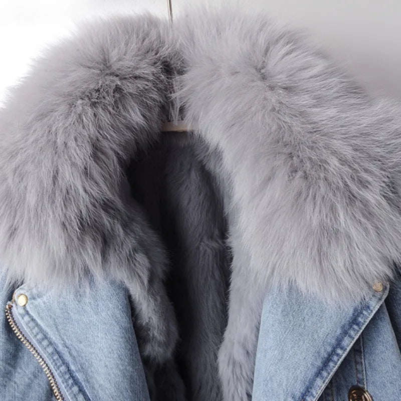Cosy warm relaxed faux fur jacket for women | Phylicia -5