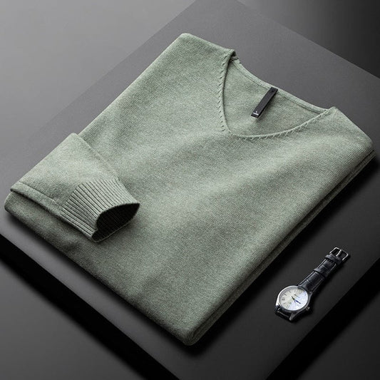 Classic cosy ribbed jumper for men | Harbour -1