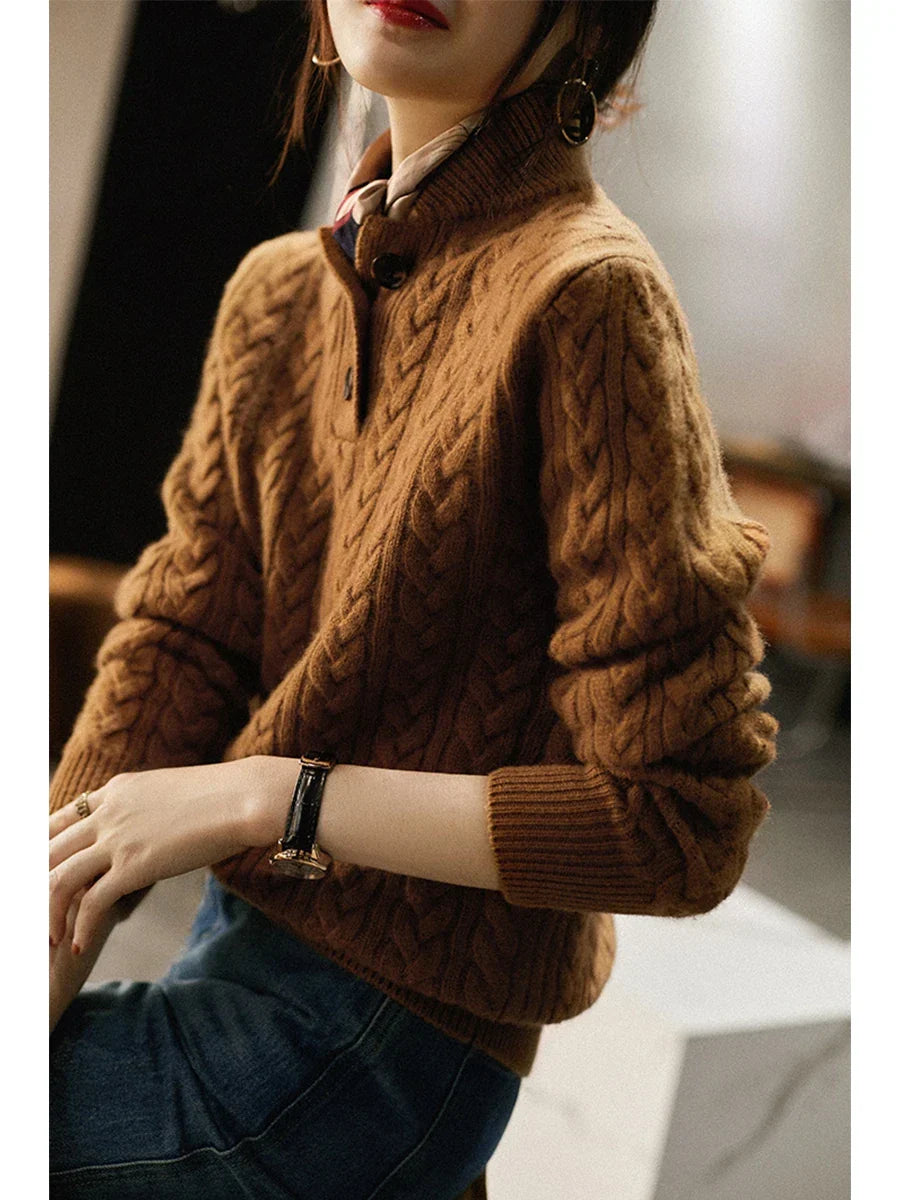 Cosy relaxed ribbed jumper for women | Celeste -2