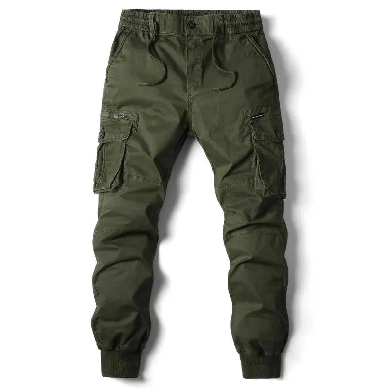 Classic utility relaxed cargo trousers for men -4