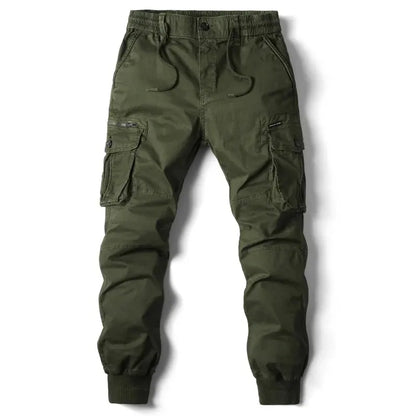 Classic utility relaxed cargo trousers for men -4