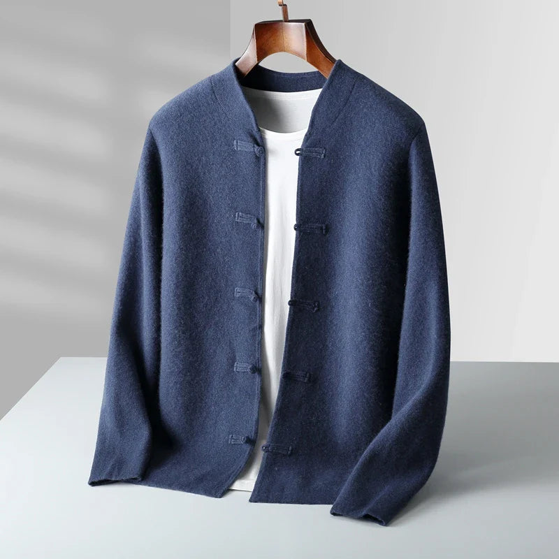 Relaxed longline knit cardigan for men | Rivor -5
